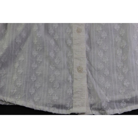 Zara Girls NWT Romantic Plumetis Shirt with Pintucks Ecru Cream White 7 - Picture 8 of 9